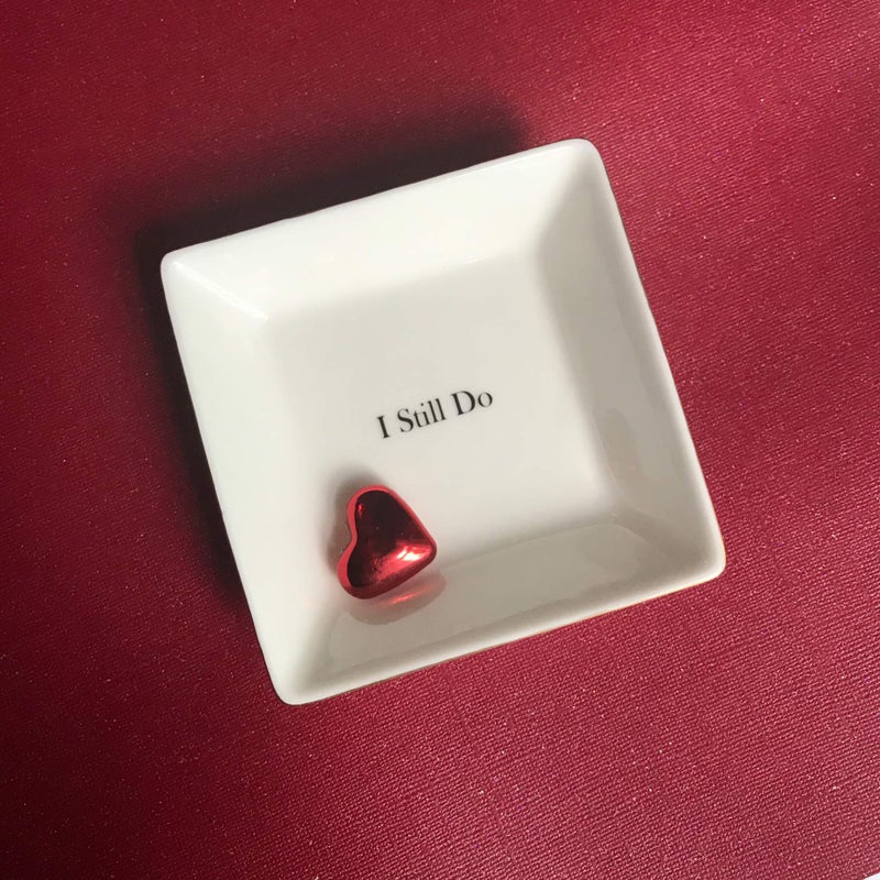 Simply Charmed I Still Do Gift for Wife or Husband - Aniversary Gift - Ceramic Jewelry Dish or Ring Holder - Elegant Trinket Tray - Image 5